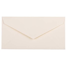 JAM PAPER Monarch Strathmore Invitation Envelopes - 3 7/8 x 7 1/2 - Natural White Wove - 50/Pack