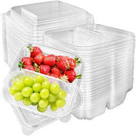Haawooky 30 Pack Bento Snack Containers,2 compartments Lunchable Containers with Lids,Divided Food Containers for School, Work and Travel