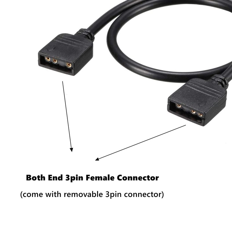 Besvalo ARGB Extension Cable 3 Pin, ARGB Interface Extension Cable,