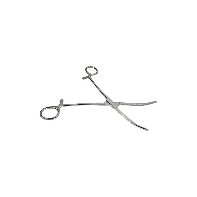 HTS 161C8 8" Curved Stainless Steel Locking Hemostat