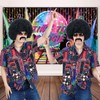 morvally Afro Wig Black 70s for Men with Chain for
