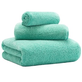 MICROFI New Microfiber Bath Towel Set, 3 Piece, Oversize, Quick Dry, Lint Free, Includes Body, Hand and Face Towels