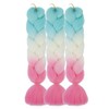 AFNOTE Ombre Braiding Hair Extensions 24 Inch 3 Packs Synthetic
