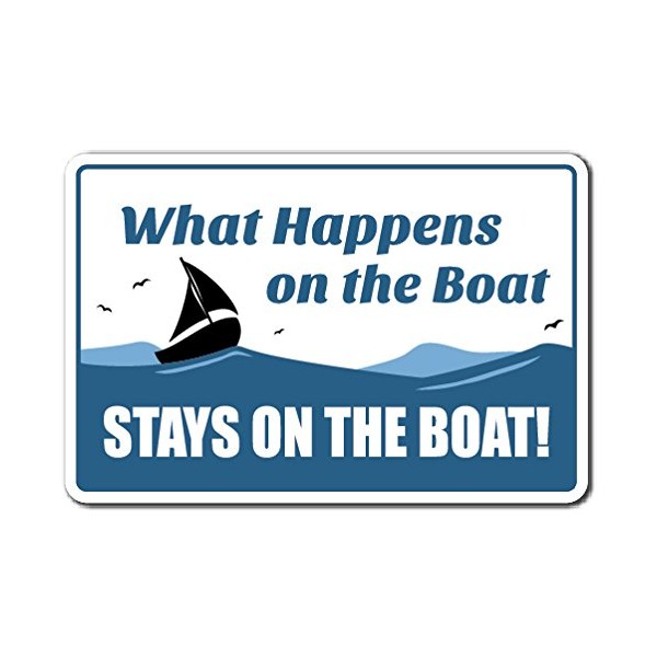 What Happens ON The Boat Decal Water Relax Fishing Summer
