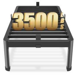 Firpeesy 14 Inch Twin Size Bed Frame Metal with Sturdy Steel Round Corner Legs, 3500 lbs Heavy Duty Metal Twin Platform Bed with Steel Slats Support，Black Twin Bedframe，No Box Spring Needed