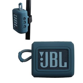 Hermitshell Silicone Carrying Case Replacement for JBL Go 3 / JBL Go 4 Portable Bluetooth Speaker (Sapphire Blue, Silicone Case)