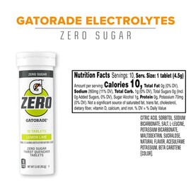 Gatorade Zero Tablets, Lemon-Lime (Pack of 80)