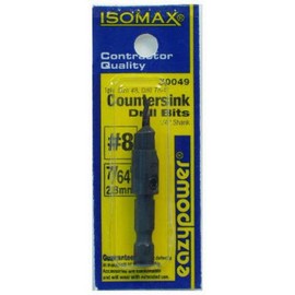 Eazypower 30049#8 7/64" Countersink Drill Bit with Adjustable Hole Depth and 1/4" Hex Shank (1 Pack)
