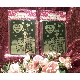 Vtg 2002 Valentine Day Cards Prism Paint Picture 2pc  Paint It & Frame It! 7x5