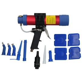 Pneumatic Glass Glue Gun Air Caulking Straight Adjustable Aluminum Power Tools Q3‑310ML
