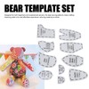 Generic Acrylic Memory Bear Template Ruler Set for Sewing Patterns