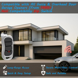 3 Replacement for Genie & Overhead Door Garage Door Opener Remote G3T-R G3T-BX G3T-A,𝐎𝐧𝐥𝐲 Compatible with 𝑨𝒍𝒍 Intellicode Genie Overhead Door Garage Door Openers from 1995