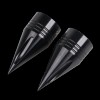 Unbranded Motorcycle Black Spike Front Axle Nut Covers Caps For