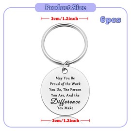 6 Pcs Police Officer Gifts Keychain Police Appreciation Gifts Police Academy Graduation Gifts Police Gifts for Men Correctional Officer Gift Policeman Promotion Gift Policeman Thank You Gift Keychain