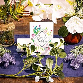 Números de mesa de boda suculentos, 1 – 25, decoración central (4 x 6 pulgadas, 25 unidades)