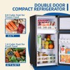 DEMULLER 2.4 CU.FT Capacity Black Refrigerator with Freezer Double Door