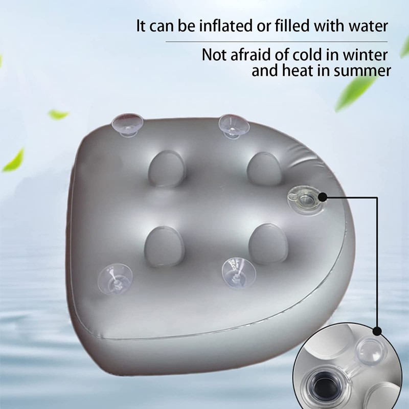 VLUOO Elevador Inflable para bañera de hidromasaje con Ventosa y