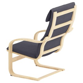 The Duable Poang Chair Cover Replacement is Custom Made Compatible for IKEA Poang Armchair Slipcover Only. (Polyester Flax Dark Gray)