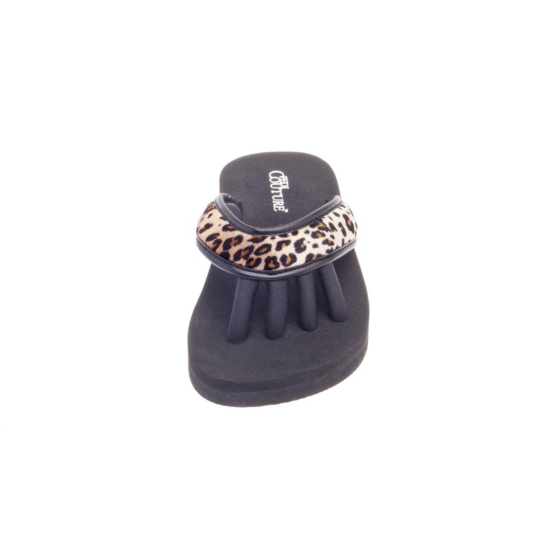 Pedi Couture SPA, pedicure, sandal, black with leopard look, M