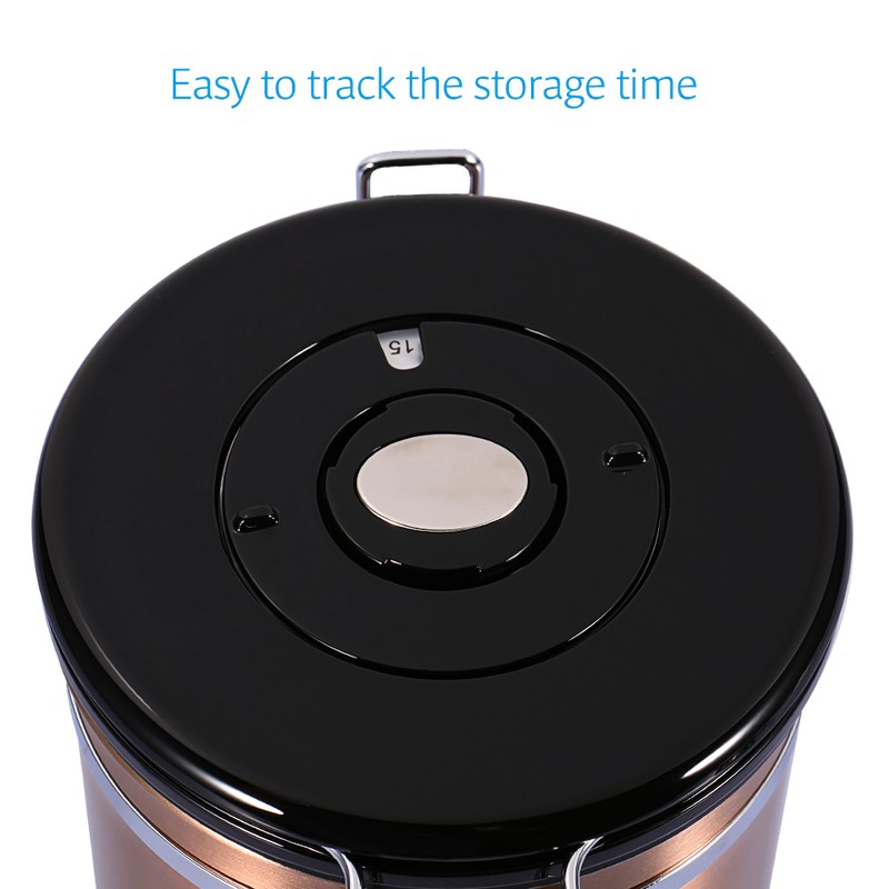 1.5L 304 Stainless Steel Airtight Coffee Beans Container Storage Canister