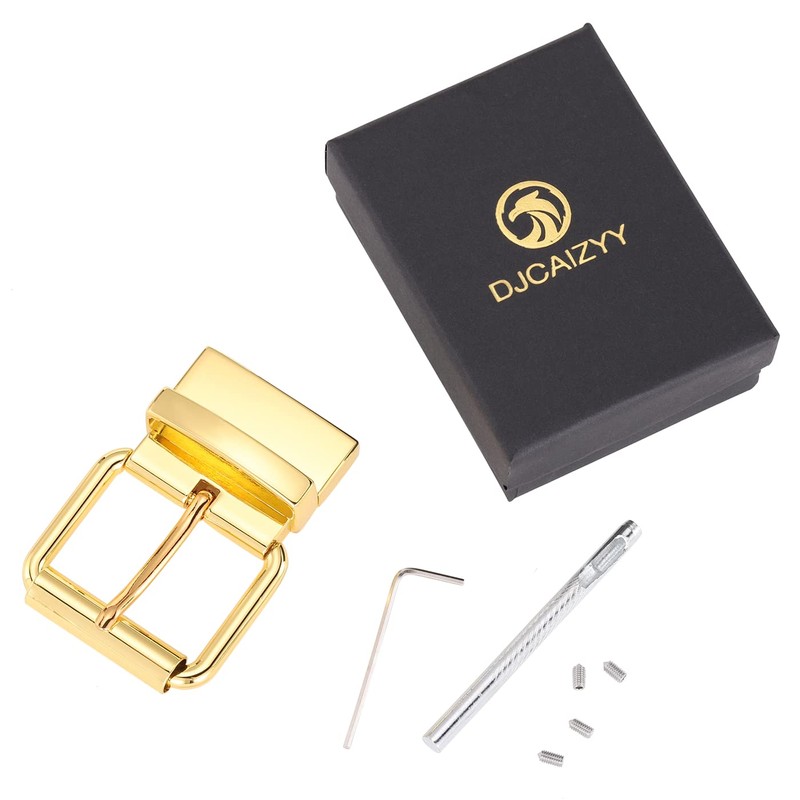 1.5" (40mm) Reversible Gold Belt Buckle Replacement Belt Buckle