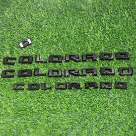 Overlay Emblem 3D Letter Side Door Rear Tailgate Badge Nameplate Compatible for 2023-2024 Colorado Set of 3Pcs (Gloss Black)