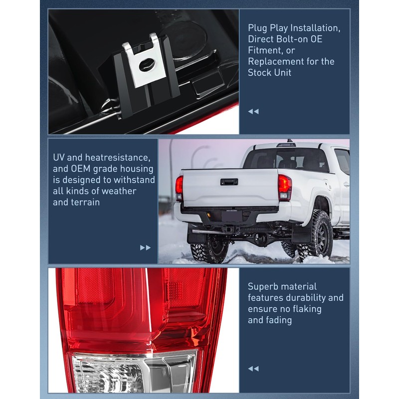Nilight Taillight Assembly Compatible with 2016 2017 2018 2019 2020