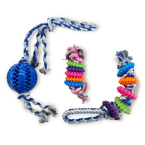 MIIXUER 3 Pack Dog Rope Toys for Large and Medium
