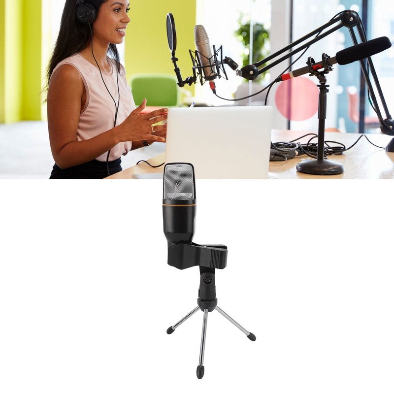 Wired Microphone Noise Reduction Versatile Cardioid Vocal Mic for Karaoke