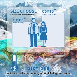 Musealia Cooling Blanket for Hot Sleepers Summer Highland Cow Throw Blanket for Bed Lightweight Summer Bedding Gifts Ice Cold Comfort Throws Breathable Cow Cooling Blankets for Adults Kids 60x90 Inch