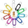 Ailiver Key Fob with Writable Labels, Plastic Key Ring with
