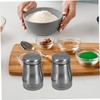 iplusmile 2pcs Portable Seasoning Bottles Condiment Containers Stand for Salt