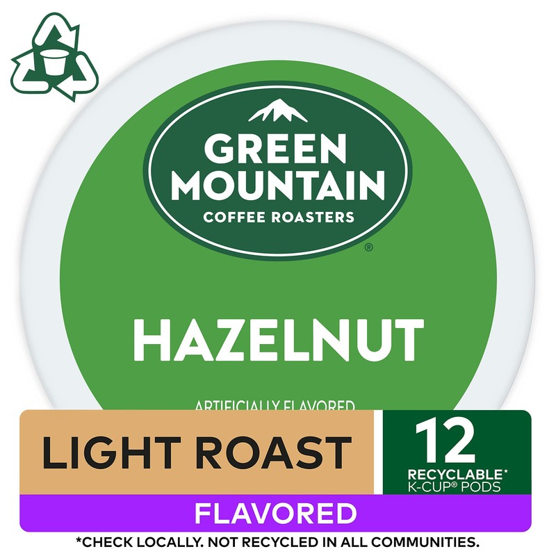 Green Mountain Coffee Roasters Hazelnut Keurig Single-Serve K-Cup pods, Light