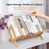 Nicoone Bookcase, Tilting Wooden Bookcase, Desk Bookcase Organiser, Bookcase Wood