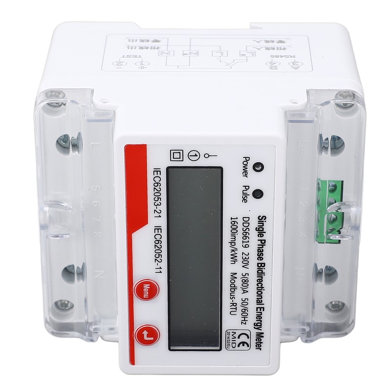 Electricity Meter 4P LCD Display Multifunctional RS485 Single Phase Bidirectional