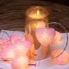YOLIGHT Pink Heart String Lights, 6.5ft 10 LED Valentines Lights