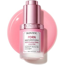 SKINTIFIC PDRN Bright & Smooth Serum 20ml - Sérum Facial Iluminador y Reparador con PDRN 5000 PPM - Unifica el Tono, Mejora la Textura de la Piel y Fortalece la Barrera Cutánea