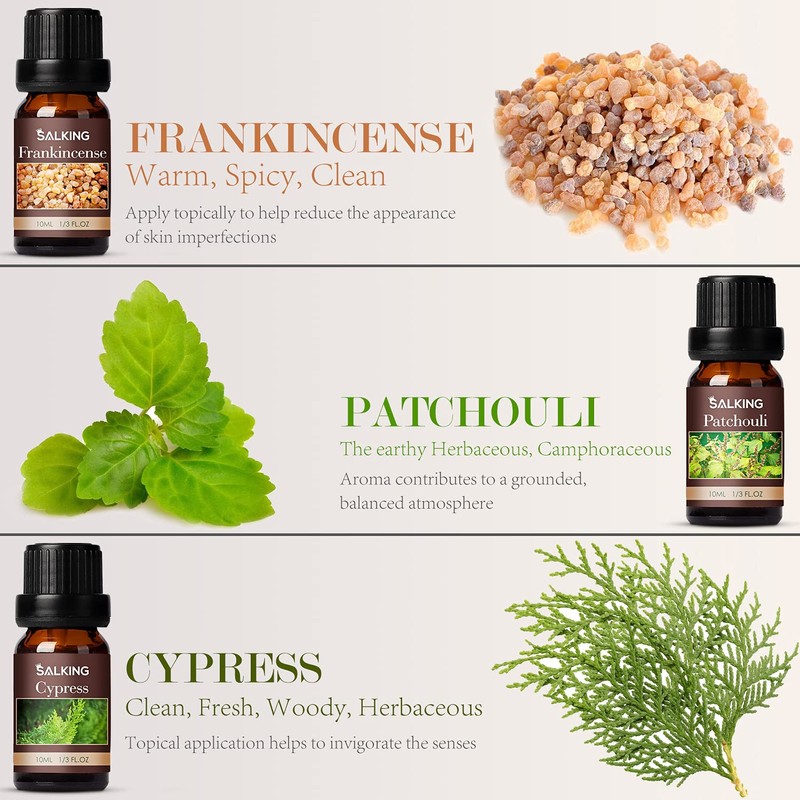 Woody Essential Oils Set, Men Scents Fragrance Oil for Candle