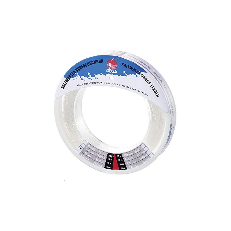 Dega Saltwater Shock Leader Trace Line 50m, 1, 20mm 64kg