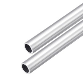 DMiotech Set of 2 (Outer Diameter 0.8 inches (20 mm) x Inner Diameter 0.7 inches (18 mm) 6063 Aluminum Round Tube Length 11.8 inches (300 mm) Industrial Metal Pipe for Machine Frame Construction and