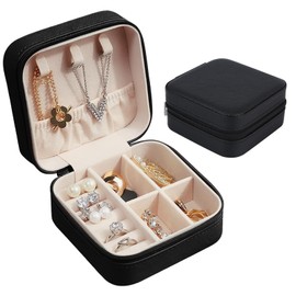 Jewellery Storage Travel, Jewellery Bag, Jewellery Travel Case, Jewellery Box, Small Jewellery Box, Jewellery Storage, Travel Jewellery Box, Travel Small for Women, Wife, Mother, Black