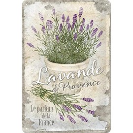Nostalgic-Art Retro Tin Sign â Home & Country â Lavande de Provence â Kitchen gift idea, Metal Plaque, 20 x 30 cm