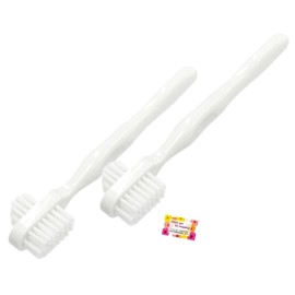 [Can be used with 2 types of brushes; Ideal for cleaning dentures] 2-Way Denture Brush, Base Brush, for large areas (Firmness of Hair: Normal), Part Brushes for Fine Parts (Firmness: Stiffness