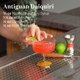 Liber & Co. Pacific Strawberry Syrup - Craft Cocktail Mixer with 60% Strawberry Juice - Perfect for Daiquiris, Margaritas & Mocktails - Makes 25 Drinks (12.7 oz)