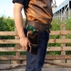 TOURBON Leather Pistol Holster Adjustable Gun Belt Drop Loop Single