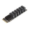 SATA Expansion M.2 to 6 Port SATA3.0 ASM1166 Expansion Card
