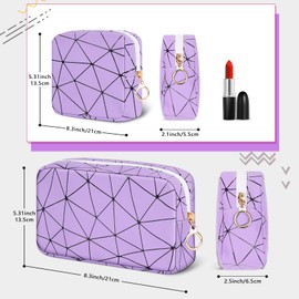 Likesing Tampon Holder for Purse, Leather Period Bag Sanitary Napkin Storage Bag for Girls Womens, Portable Feminine Emergency Pad Period Pouch(Purple)