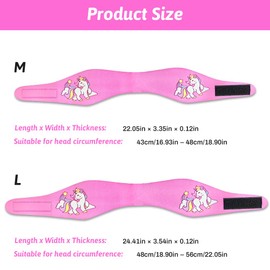 AMFUN Fascia Nuoto, Elastica Fascia di Protezione per Orecchi da Nuoto, Fascia Impermeabile per Nuotare, Tiene Fermi i Tappi per Le Orecchie, Rosa (L)