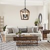 Farmhouse Chandelier Light Fixture for Kitchen Dining Room, 4-Light Rustic