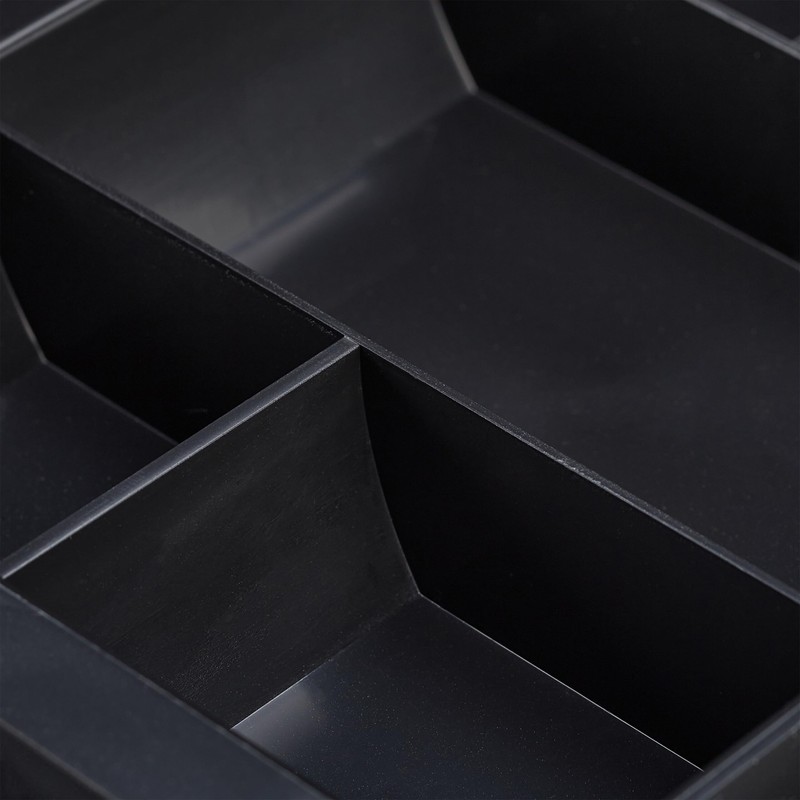 Relaxdays Lockable Cash Box, Removable Insert, 5 Compartments, Iron Cash